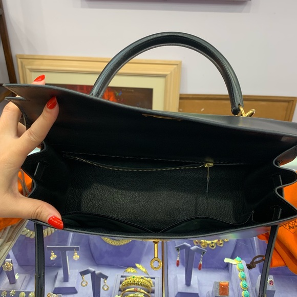 HERMES Kelly Sellier 32 Black (SOLD) - Picture 4 of 8